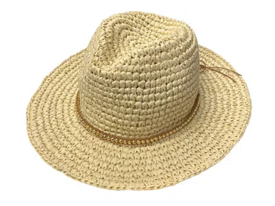Marcus Adler Straw Panama Hat In Brown