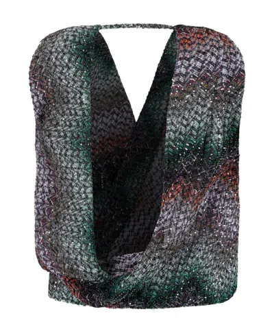 Missoni Herringbone Top In Multi