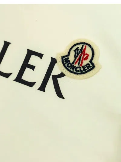 Moncler Logo-print Shoulder-button T-shirt In Neutral