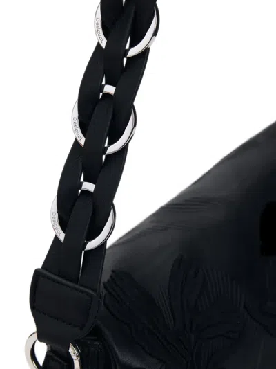 Desigual Medium Backpack Embroidered Charms In Pattern