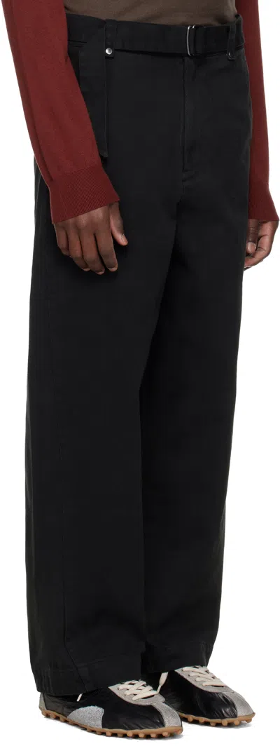 Entire Studios Black Gully Trousers In Black