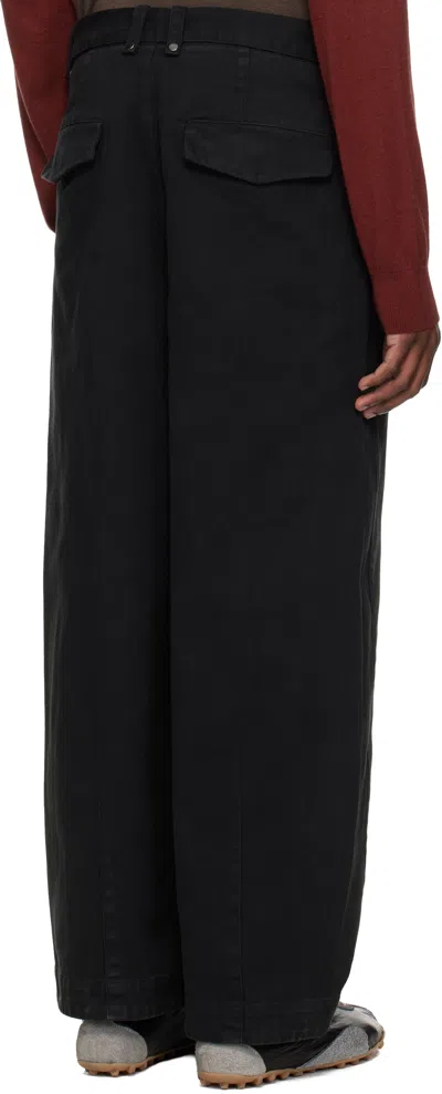 Entire Studios Black Gully Trousers In Black