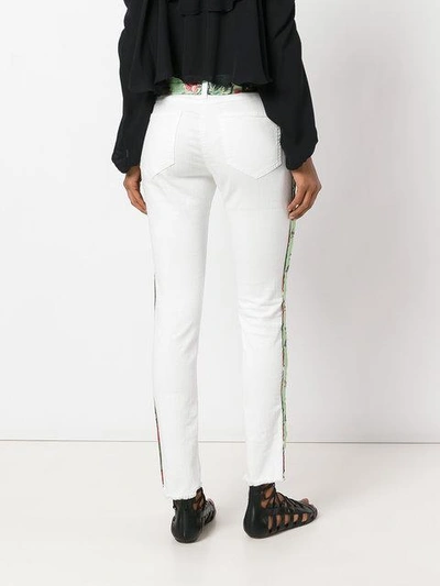 Shop Etro Lateral Strap Cropped Jeans
