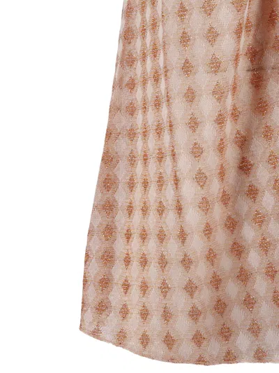 Forte Forte Diamond Jersey Pattern Spaghetti Tank Top In Brown