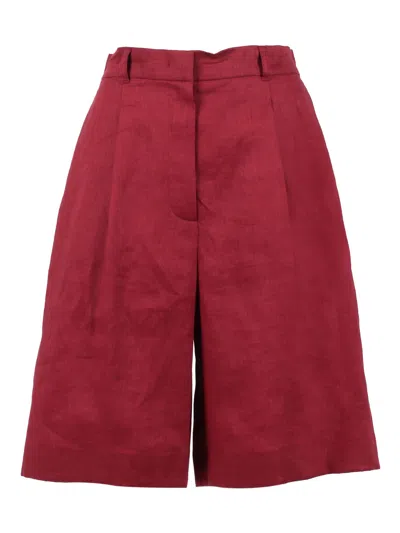 Max Mara Studio Pantalone Corto Caravan In Red
