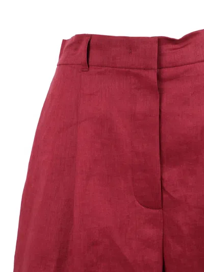 Max Mara Studio Pantalone Corto Caravan In Red
