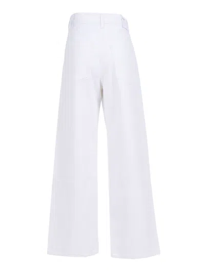 Agolde Vana Fold Wide-leg Jeans In White