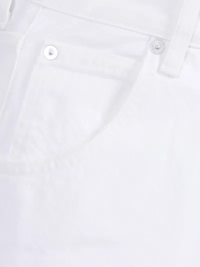 Agolde Vana Fold Wide-leg Jeans In White