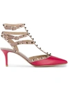 Valentino Rockstud Patent Leather Kitten-heel Pumps