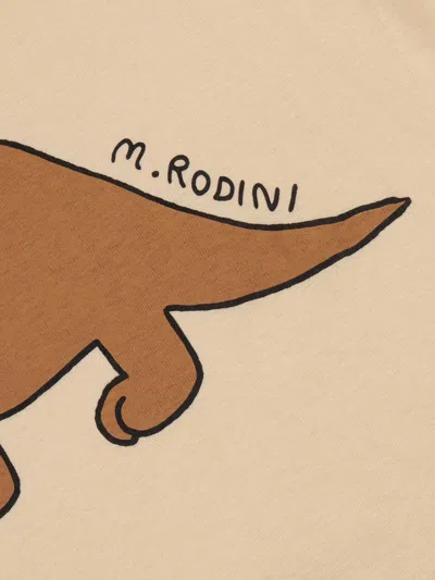 Mini Rodini Dino Sp Regular Ss Tee In Brown