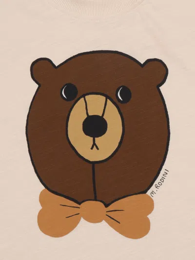 Mini Rodini Bear Sp Ss Tee In Brown