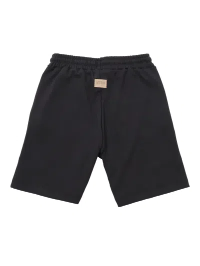 Msgm Interlock Bermuda Unisex In Black