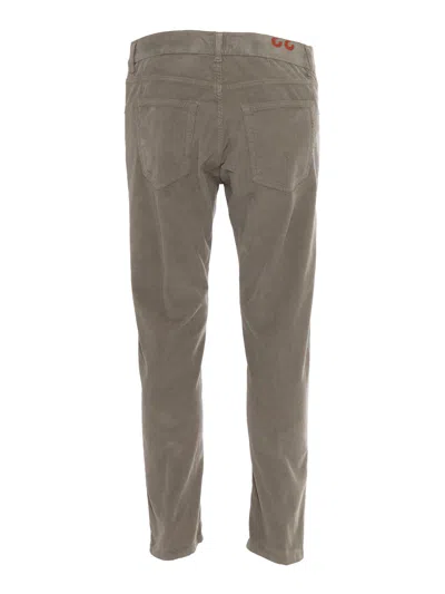 Dondup Dian Tapered-leg Corduroy Trousers In Gray