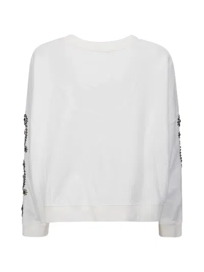 Htc Los Angeles Stud-embellished Paisley-pattern Sweatshirt In White