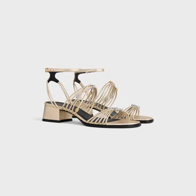 Celine Triomphe Multi Strap Sandal 40 In Neutral