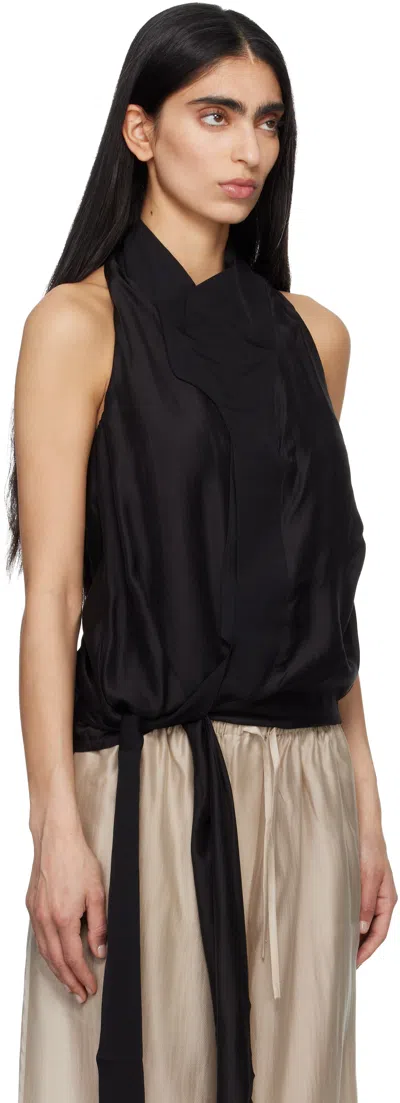 Entire Studios Black Fluid Top In Black