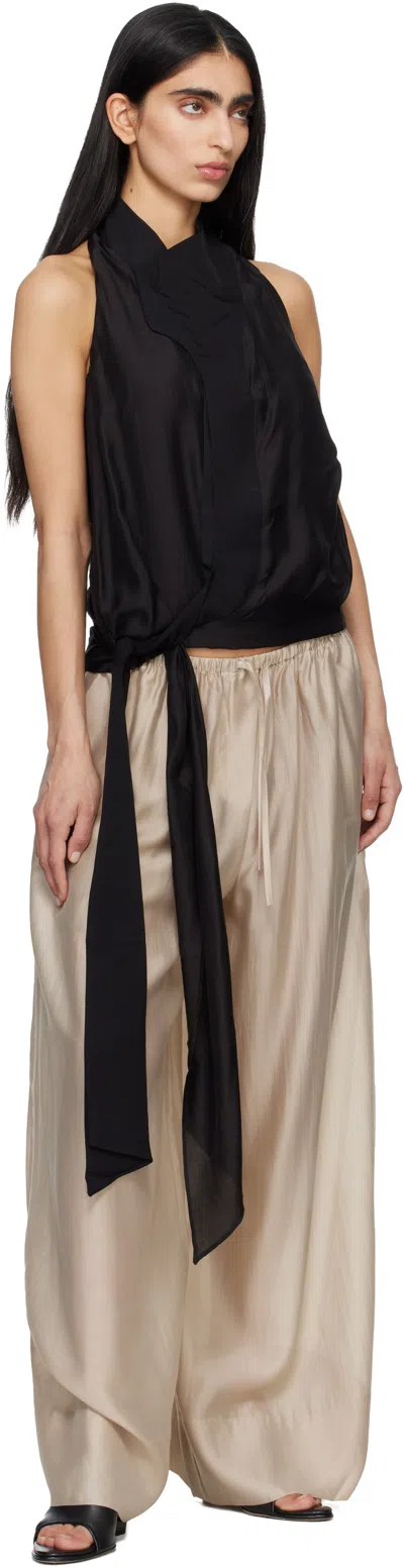 Entire Studios Black Fluid Top In Black
