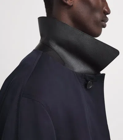 Brioni Leather-trim Reversible Jacket In Multi
