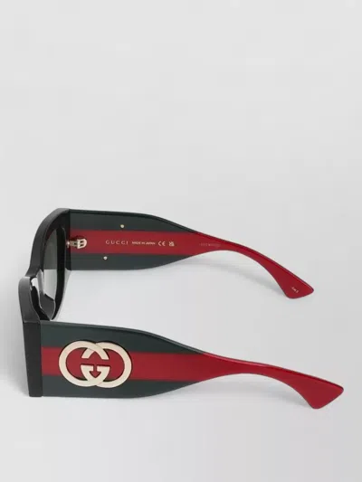 Gucci Sunglasses Gg2115s 001 Rectangular Thick Frame In Black