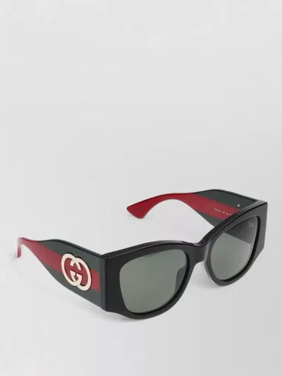 Gucci Sunglasses Gg2115s 001 Rectangular Thick Frame In Black