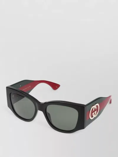 Gucci Sunglasses Gg2115s 001 Rectangular Thick Frame In Black