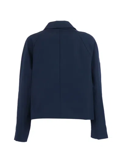 Aspesi Raglan-sleeve Flap-pocket Jacket In Blue