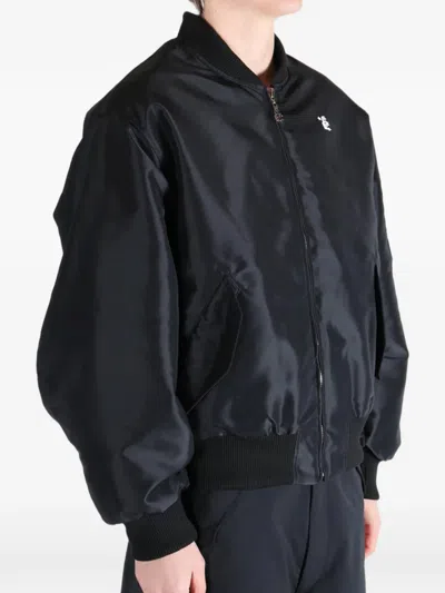 Hellstar Logo-patch Zip-up Jacket In Black