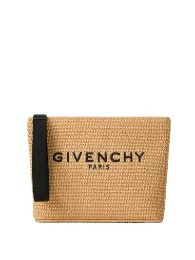 Givenchy Pouch In Raffia In White