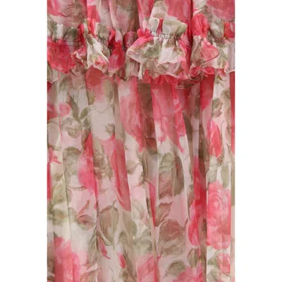 Chloé Chloe Floral Print Ruffled Silk-chiffon Maxi Dress In Multi