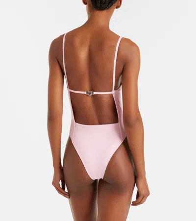 Jacquemus The Sole Open-back One-piece Swimsuit In Pink