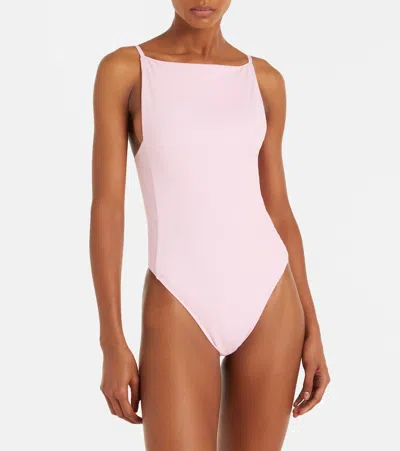 Jacquemus The Sole Open-back One-piece Swimsuit In Pink
