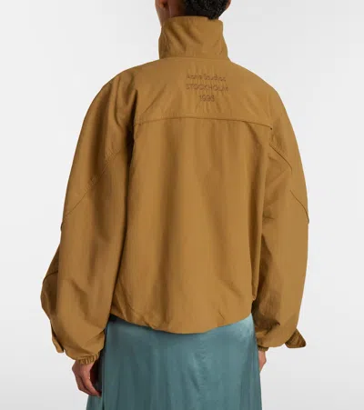 Acne Studios Logo Jacket In Brown