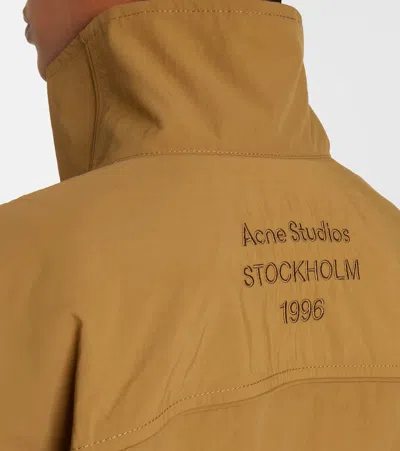 Acne Studios Logo Jacket In Brown