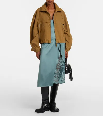 Acne Studios Logo Jacket In Brown