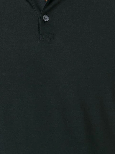 Shop Zanone Classic Polo Shirt In Black