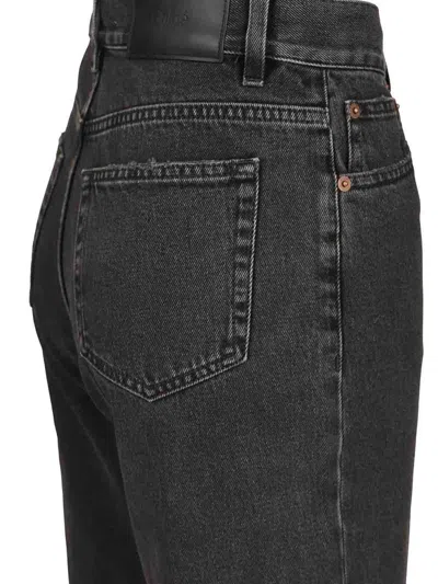 Chloé Straight Leg Five-pocket Trousers With Belt Loops In Black