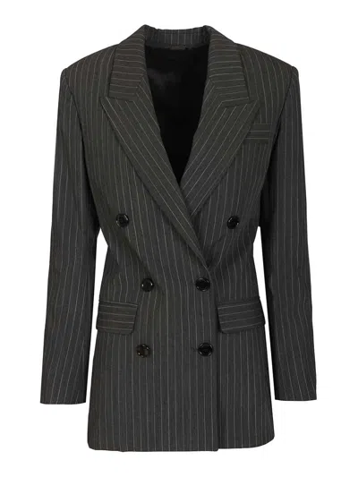 Isabel Marant Double-breasted Tailored Blazer In Gray