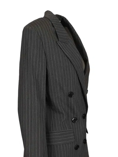 Isabel Marant Double-breasted Tailored Blazer In Gray