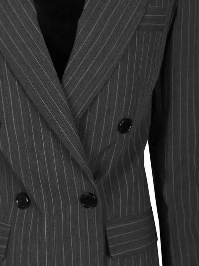 Isabel Marant Double-breasted Tailored Blazer In Gray