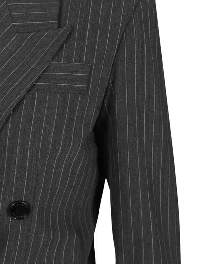 Isabel Marant Double-breasted Tailored Blazer In Gray