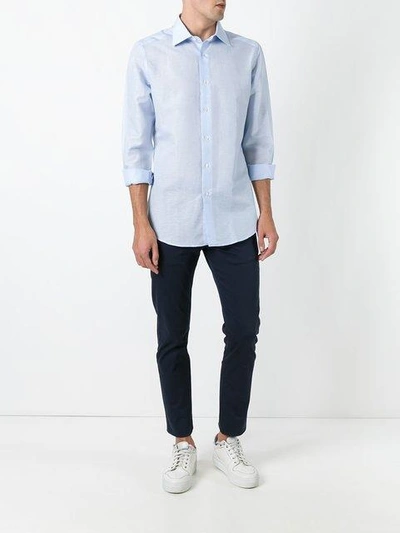 Shop Fashion Clinic Timeless Classic Buttoned Shirt In Blue