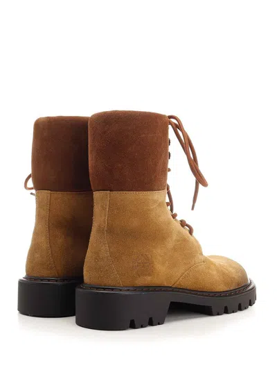 Loewe Lacing Short Boots In Brown