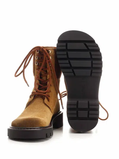 Loewe Lacing Short Boots In Brown