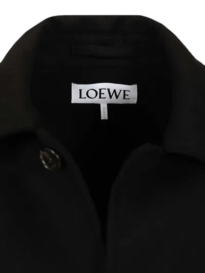 Loewe Mens Black Workwear Leather-pocket Wool And Cashmere Jacket In Black