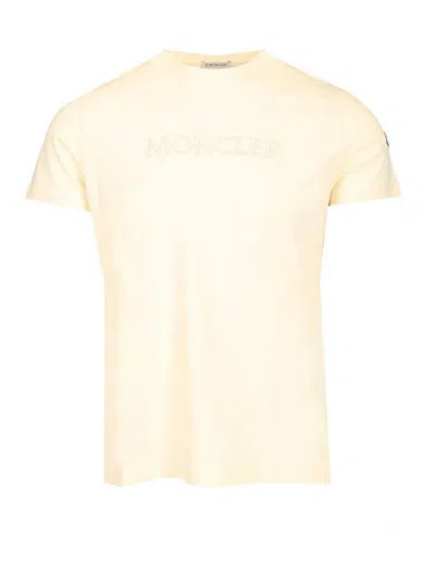 Moncler Classic Cotton T-shirt In Burgundy