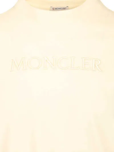 Moncler Classic Cotton T-shirt In Burgundy