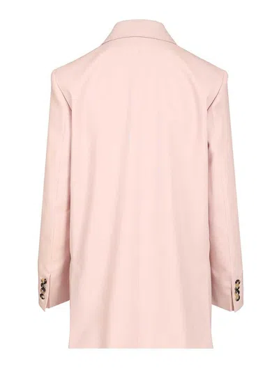 Max Mara Ombrosa Double Breasted Wool Blazer Jackets Rose In Pink