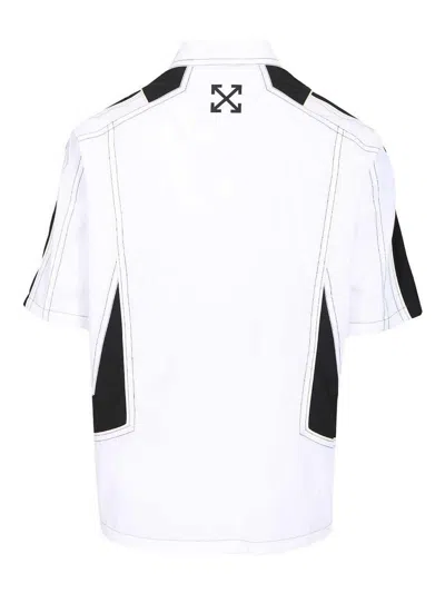 Off-white Race Logo Panel Shirt In Multi