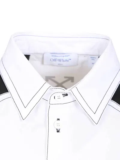 Off-white Race Logo Panel Shirt In Multi