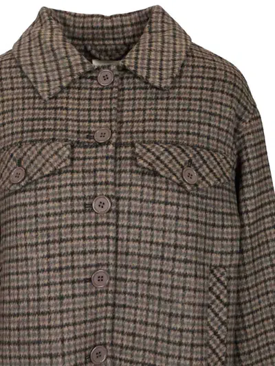 P.a.r.o.s.h Fringed Jacket Jackets Grey In Brown